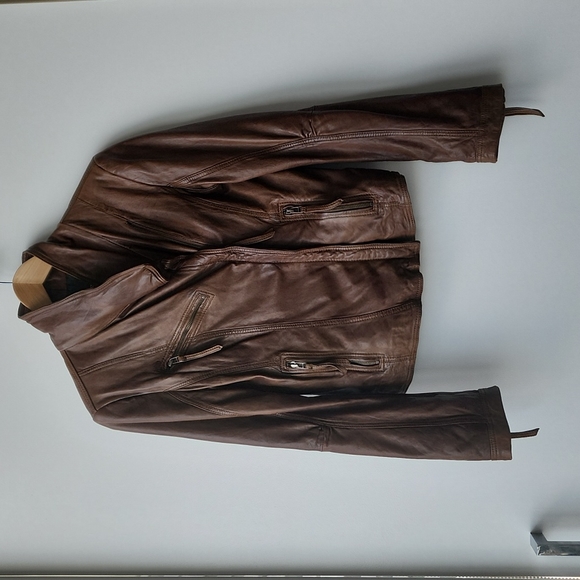 Danier Jackets & Blazers - Danier Zip Leather Crossover Jacket